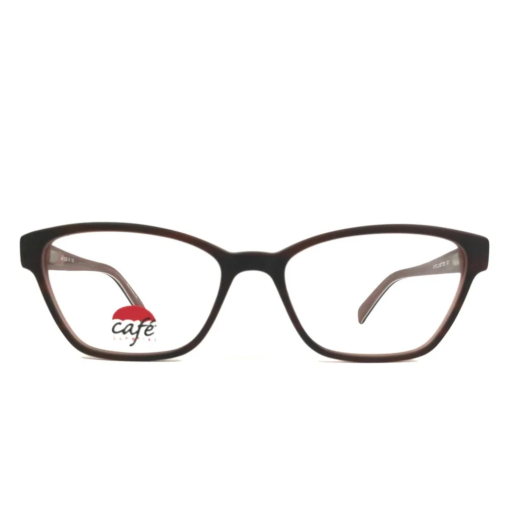 Cafe Lunettes Eyeglasses Frames 3239 #1 Brown Pink Cat Eye Full Rim 52-16-130
